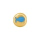 Enameled Zamak Slider Round with Fish 10mm/5mm Ø1.5mm