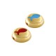 Enameled Zamak Slider Round with Fish 10mm/5mm Ø1.5mm