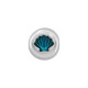 Enameled Zamak Slider Round with Shell 10mm/5mm Ø1.5mm