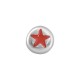 Enameled Zamak Slider Round with Starfish 10mm/5mm Ø1.5mm