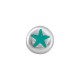 Enameled Zamak Slider Round with Starfish 10mm/5mm Ø1.5mm