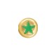 Enameled Zamak Slider Round with Starfish 10mm/5mm Ø1.5mm