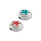 Curseur Rond en Zamak Émaillé avec Étoile de Mer 10 mm/5 mm Ø 1,5 mm