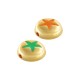 Enameled Zamak Slider Round with Starfish 10mm/5mm Ø1.5mm