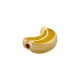 Enameled Zamak Slider Banana 11x10mm/4mm Ø1.5mm