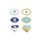 Enameled Zamak Slider Evil Eye 9x6mm/2mm Ø3.2x1.7mm