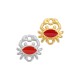 Connecteur en Zamak émaillé Crabe 12 x 11 mm/2 mm Ø 1.4 mm