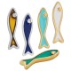 Enameled Zamak Pendant Fish 9x31mm/5mm Ø1.7mm