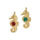 Pendentif en Zamak émaillé Seahorse 15x26mm/5mm Ø2.2mm