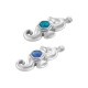 Colgante de Zamak Esmaltado Caballito de Mar 15 x 26 mm/5 mm Ø 2,2 mm