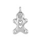 Breloque en Zamak en Forme de pain D'Épices 12 x 18 mm Ø 1.7 mm