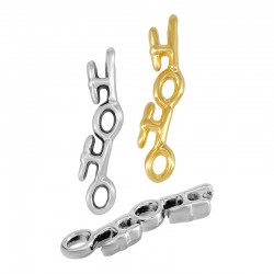 Pendentif en Zamak « HOHO » 8 x 34 mm