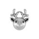 Zamak Charm Deer Head 22x24mm