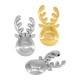 Zamak Pendant Deer Head 18x34mm Ø2.2mm