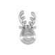 Pendentif en Zamak tête de cerf 18 x 34 mm Ø 2.2 mm