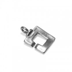 Fermoir Carré en Argent 925 18 mm