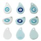Colgante de Cerámica Esmaltada Gota con Ojo 32x24mm (Ø 3.5mm)