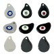 Colgante de Cerámica Esmaltada Gota con Ojo 32x24mm (Ø 3.5mm)