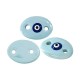 Enameled Ceramic Connector with Evil Eye 25x19mm Ø3.5mm
