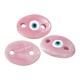 Enameled Ceramic Connector with Evil Eye 25x19mm Ø3.5mm