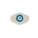 Enameled Ceramic Bead Rhombus 15x24mm with Evil Eye Ø2.8mm