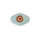 Passante in Ceramica Smaltata Rombo con Occhio Portafortuna 15x24mm (Ø 2.8mm)