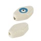 Κεραμική Χάντρα Μάτι με Σμάλτο 15x24mm Ø2.8mm