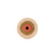Enameled Ceramic Bead Flattened with Eye 22mm Ø2mm