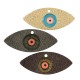 Enameled Ceramic Evil Eye 63x27mm Ø3mm