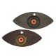 Pendentif œil céramique 63x27mm (Ø3mm)