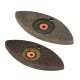 Enameled Ceramic Evil Eye 63x27mm Ø3mm