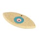 Ciondolo di Ceramica Occhio Portafortuna Smaltato 63x27mm (Ø 3mm)