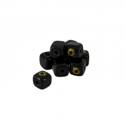 Perla in Ceramica Smaltata a Forma di Cubo con Occhio 12 mm Ø3.2 mm