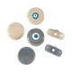 Cuenta Redonda de Cerámica con ojo Malvado y Esmalte 18 Mm/7 mm (Ø 2,2 mm)