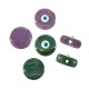 Ceramic Bead Round w/ Evil Eye & Enamel 18mm/7mm (Ø2.2mm)