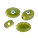 Enameled Ceramic Bead Oval with Evil Eye 16x13mm Ø1.8mm