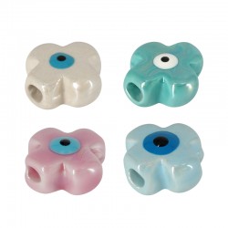 Enameled Ceramic Cross Eye 12mm Ø3mm