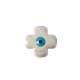 Entrepieza Pasador de Cerámica Esmaltada Cruz Ojo 12mm (Ø 3mm)