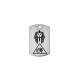 Étiquette en Laiton « Œil de Râ » 15 x 25 mm Ø 2.4 mm