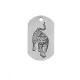 Brass Tag Leopard 20x37mm Ø2.9mm