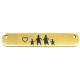 Colgante de Metal Latón Chapa Familia 35x6mm (Ø1.2mm)
