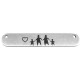 Colgante de Metal Latón Chapa Familia 35x6mm (Ø1.2mm)