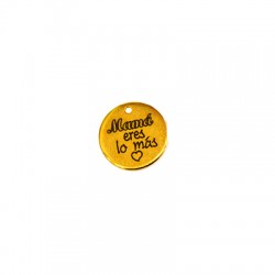 Pendentif en Laiton « Mama » 15 mm Ø1.4 mm