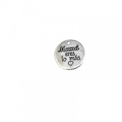 Pendentif en Laiton « Mama » 15 mm Ø1.4 mm