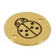 Brass Connector Round with Ladybug 15mm Ø1.4mm