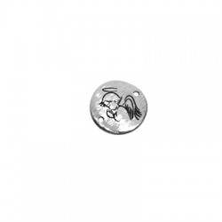 Conector de Metal Latón Ángel Grabado 15mm (Ø1.4mm)