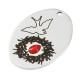 Pendentif Ovale en Laiton Émaillé 21 x 29 mm Ø 1.9 mm