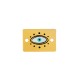 Enameled Brass Connector Tag with Evil Eye 15x10mm
