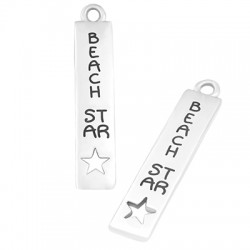 Barrette Pendentif en Zamak « Beach Star » 44 x 9 mm