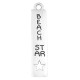 Zamak Pendant Bar Star "Beach Star" 44x9mm